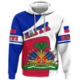 thumbnail image 3 of Sudadera con capucha para hombre y mujer, diseño retro de la isla de Haití, con la bandera del país haitiano, impresión 3D, con capucha, estilo urbano, 3 of 5