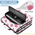 thumbnail image 6 of Zipper Binder with Shoulder Strap 2 inch 3 Ring Waterproof File Folder Organizer Bag 500 Sheet Pink Roses and Red Hearts, 6 of 8