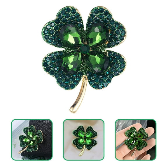 HAKIDZEL Patrick'S Day Rhinestone Brooch Pin Elegant Lapel Pin For Women Jewelry Celebrations And Special Occasions