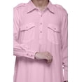 thumbnail image 3 of Atasi Kurta Pyjama Pathani à Col Classique pour Garçons Chemise en Rayonne à Poche avant, 3 of 5