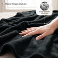 thumbnail image 4 of Utopia Bedding Black Fleece Blanket Queen Size Fuzzy Plush Anti-Static Microfiber Bed Blanket (90x90 Inch), 4 of 9