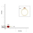 thumbnail image 4 of ANGARA Natural East-West Oval Ruby Solitaire Ring with Diamonds in 14K Yellow Gold for Women (Size-6x4mm) | July Birthstone Jewelry for Her, 4 of 9