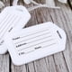 thumbnail image 2 of EeaseMX Juego de 30 etiquetas de equipaje de viaje para maletas, etiquetas de identificación flexibles, etiqueta de equipaje con nombre y banda de sujeción (blancas), 2 of 7
