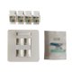 thumbnail image 2 of Módulo de red UTP CAT6 de 4 puertos, conector de pared RJ45, conector LAN, herramienta gratuita, 2 of 5