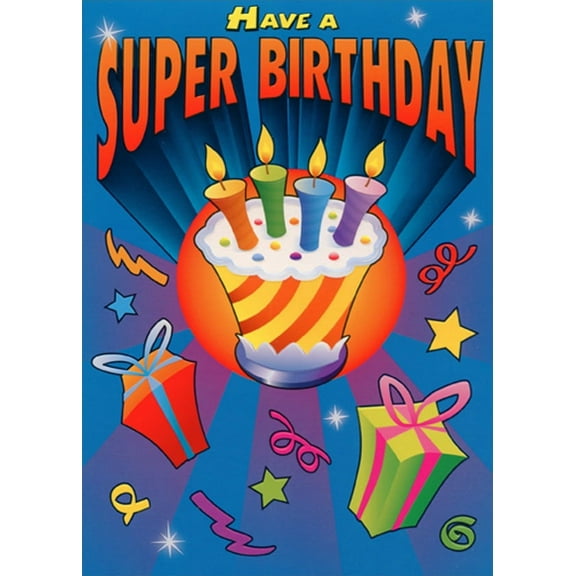 Designer Greetings Super Birthday Juvenile Birthday Card for Kids / Children