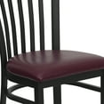 thumbnail image 6 of Flash Furniture HERCULES Series Black School House Back Metal Restaurant Chair - Burgundy Vinyl Seat, 6 of 11