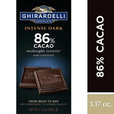 Ghirardelli Intense Dark Chocolate Bar - 86% Cacao – 3.17 oz., 12 bars