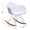 thumbnail image 3 of Zuo Rocket Rocking Chair in White, 3 of 8