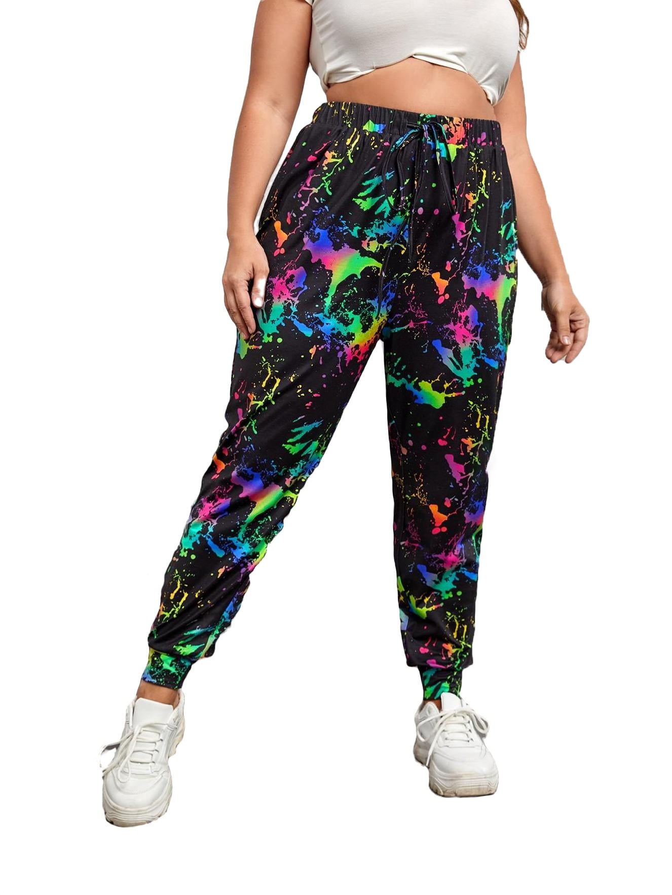 Multicolor Plus Size Sweatpants (Women's) - Walmart.com