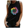 thumbnail image 2 of DailyTrove Women's Tie-Dye Floral Tank Top - Polyester Casual Summer & Boho Wear, Vibrant for Outings, 2 of 4