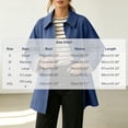 thumbnail image 4 of TGSLY Women's Button Down Trench Coat Casual Collared Long Sleeve Jacket with Plaid Lining Loose Solid Color Mid‑Length Outerwear with Pockets M, 4 of 8