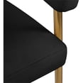 thumbnail image 6 of Meridian Furniture Creston Black Durable Linen Textured Fabric Dining Chair, 6 of 7