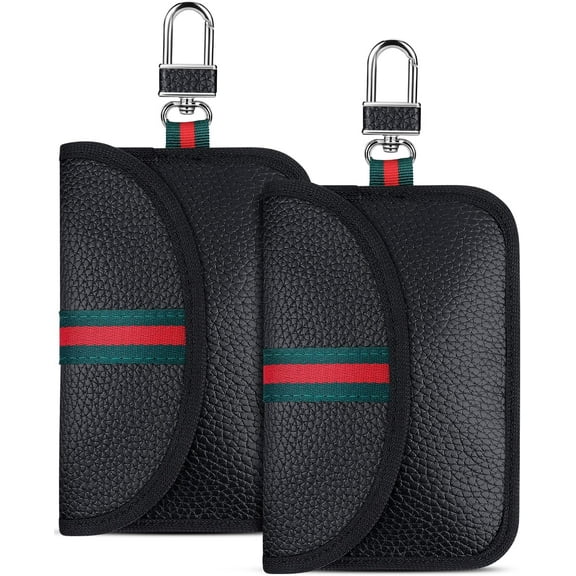 2 Pack Bag for Key Fob, Key Fob Protector, Keyless Signal Blocking Key fob Pouch Anti-Theft Remote Entry Smart Fob Case, Car Gifts Set