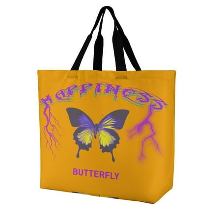 Butterfly T-shirt Women s Casual Shoulder Bag Shopping Bag Lady Handbag Eco Reusable Large Tote Shopper Storage Bags