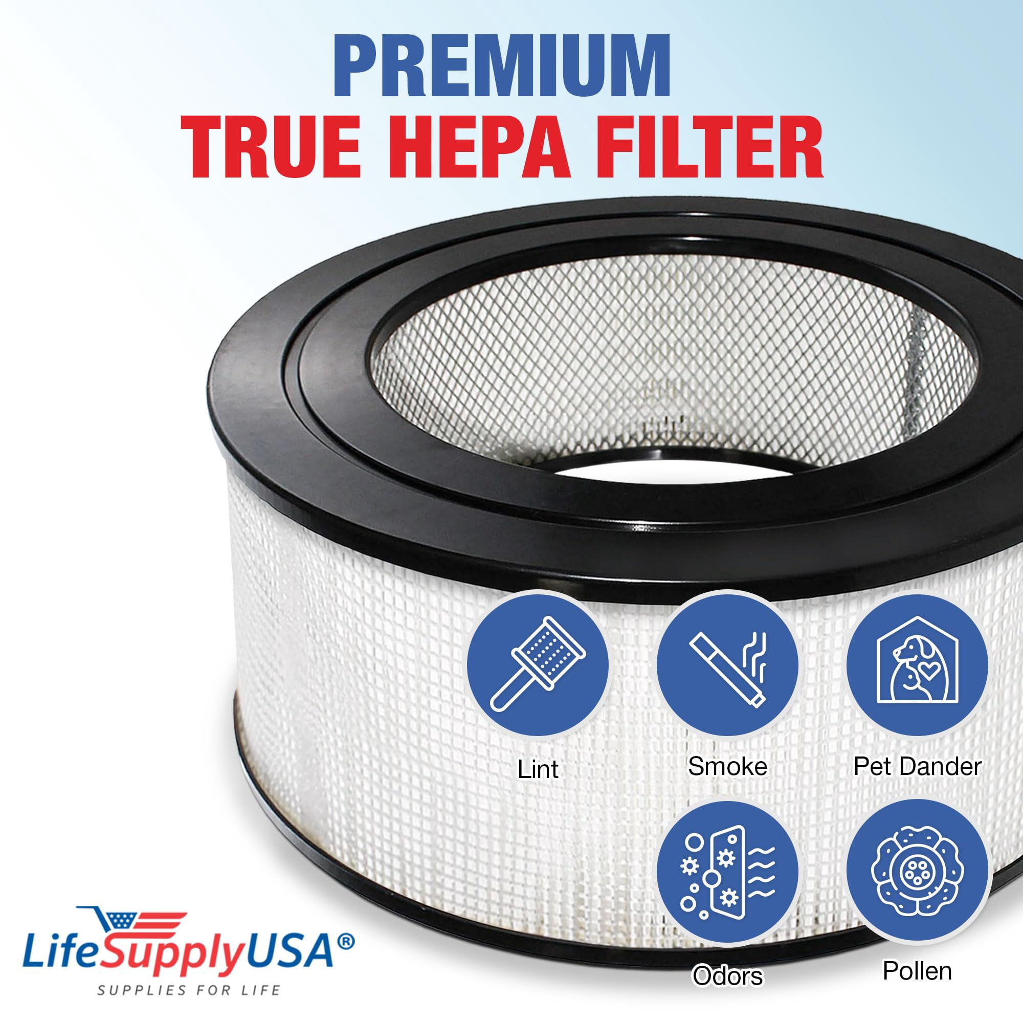 LifeSupplyUSA True HEPA Filter Replacement Compatible with Honeywell 24000 Air Purifier