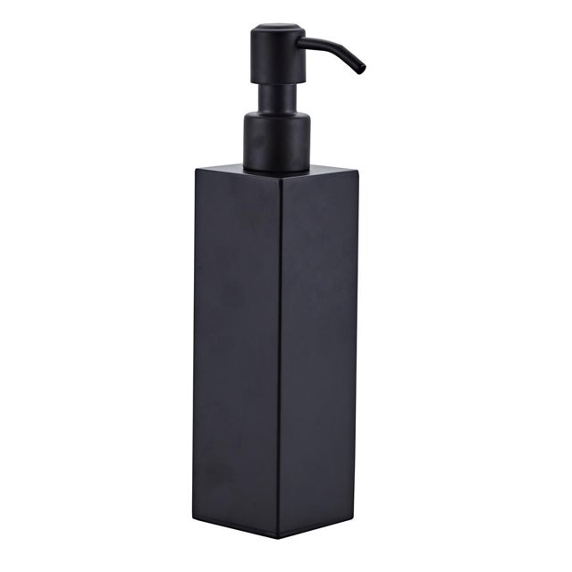 Dispensador de jabón negro para baño, dispensador de jabón líquido para manos, bomba de jabón de acero inoxidable, decoración de botella para cocina, hogar, hotel
