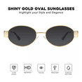 thumbnail image 3 of 2pcs Lentes De Sol Mujer Moda Marco Metálico Dorado Anteojos gafas de sol dama Eo Safe Imports Dorado, 3 of 5