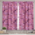 thumbnail image 2 of Ambesonne Abstract Valance & Curtain, Valentine Romance Love, 55"x36", Fuchsia Red Salmon, 2 of 6