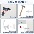 thumbnail image 3 of Curtain Holdback, 4 Pcs Wall Mounted Drapery Tiebacks , Heavy Duty Metal Decorative Window Drapery Holder Curtain Hook, 3 of 5