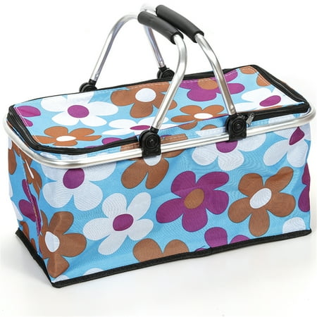 Picnic Basket Sets For Two 30L Large Picnic Basket Insulated Heat & Cooler Portable Travel Camping Storage Box Bag Woman For 2 4 People ()