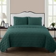 thumbnail image 2 of VCNY Home Kaleidoscope Geometric Green 3 Piece Bed Quilt & Sham Set, Full/Queen, 2 of 6