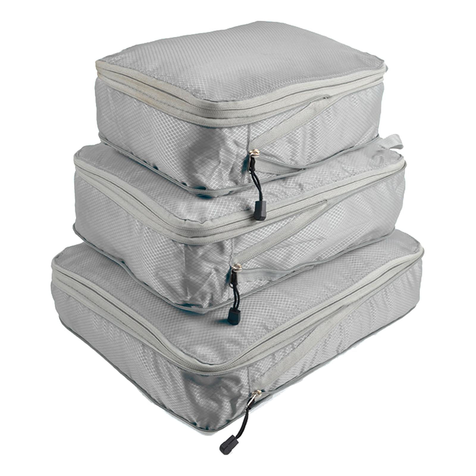 FVDPWYE Compression Travel Packing Cube, Pouch Waterproof Expandable Toiletry Bags Gray
