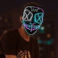Light Up LED Halloween Party Scary Mask 3 Lighting Modes Glow In The