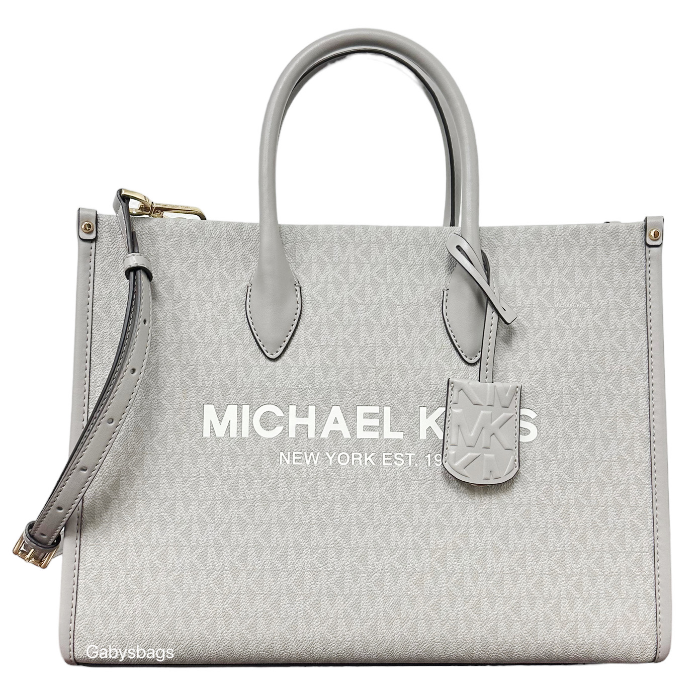 Michael Kors Mirella Medium Tote Bag (Vanilla) 35F2G7ZT2B-149 - AllGlitters