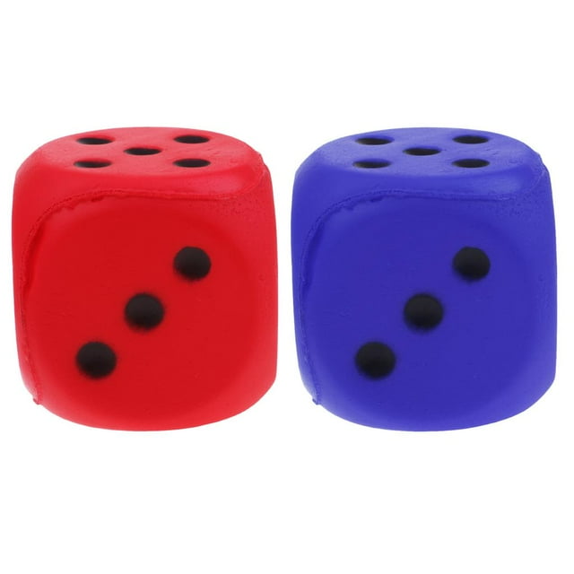 2x Dados Punteados de Espuma Esponja 6cm para Jugar Zulema Juguete de dados de esponja