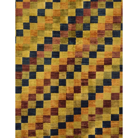 Ahgly Company Machine Washable Indoor Rectangle Abstract Red Brown Area Rugs, 6' x 9'