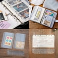 thumbnail image 2 of 32 Pcs Binder Pockets A6 Size 6 Holes Binder Zipper Pouch Folders for 6-Ring Notebook Binder Loose Leaf Bags, Waterproof PVC Pouch Document Filing Bags,Name Cards and Receipt, 2 of 7