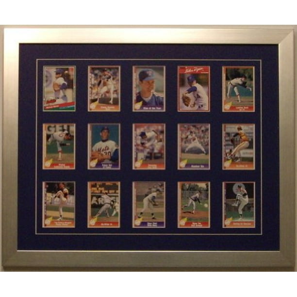 Trading Card Display Frame For 15 Standard Trading Cards Brushed 