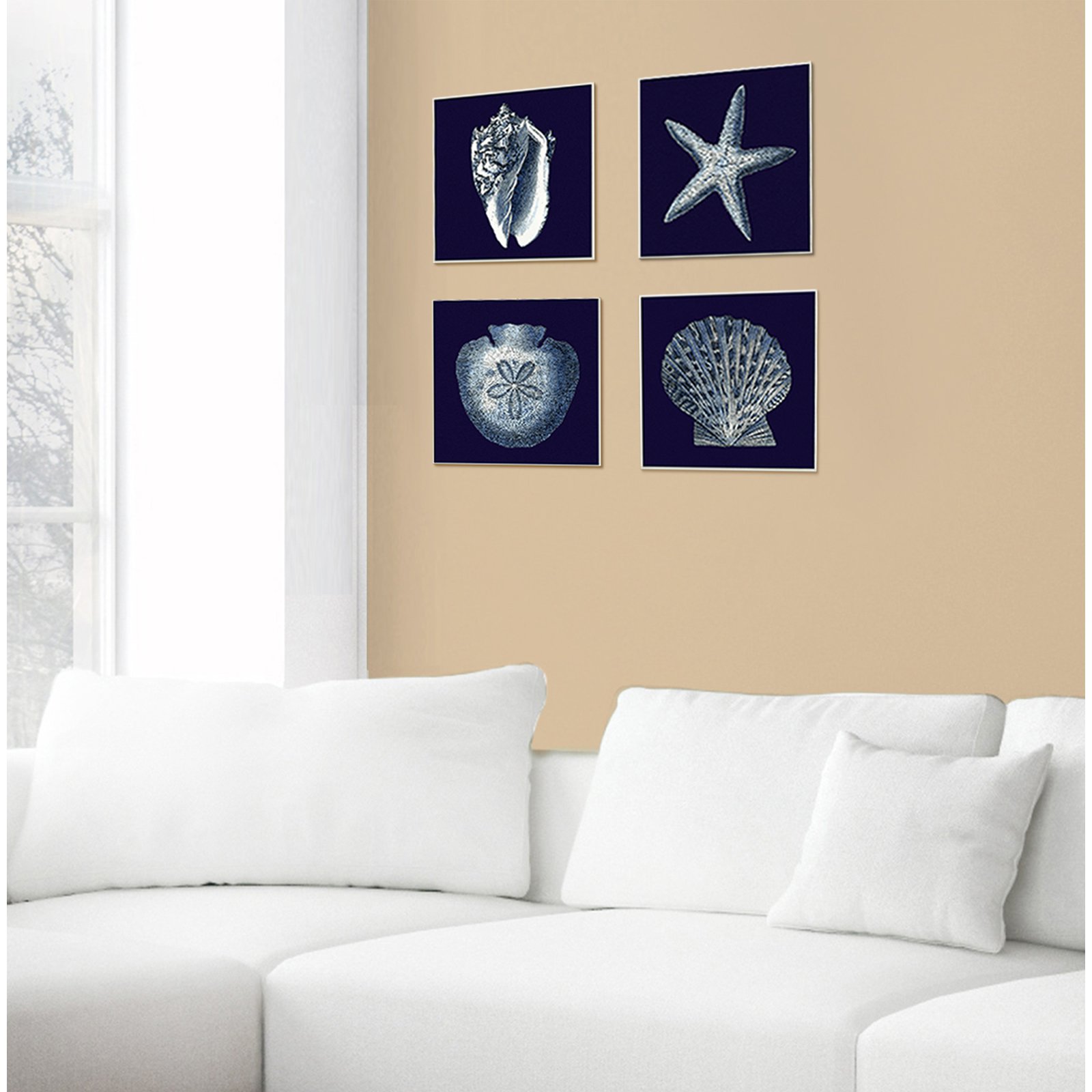 The Stupell Home Decor Collection Scallop Shell Wall Plaque Art