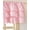 Pink, variant on Valance Curtains 16 Inches Long for Kitchen & Bathroom, Three-Tiered Ruffled Satin Texture, Romantic Princess Window , 52 W