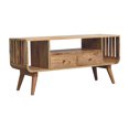 thumbnail image 5 of Nordic Style Solid Wood Media Stand - 19.23 In. H X 13.77 W 42.62 D, Brown Finish, Max 39 Tv Fit Mango Console Depth, Width, Height, Brown, Up To Screen, 5 of 5