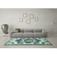 thumbnail image 3 of Ahgly Company Indoor Round Persian Light Blue Traditional Area Rugs, 4' Round, 3 of 4