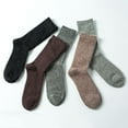 thumbnail image 4 of 5 pares de calcetines de lana para hombre, calcetines gruesos y cálidos, calcetines de lana suave para senderismo, calcetines casuales para hombre, 4 of 5