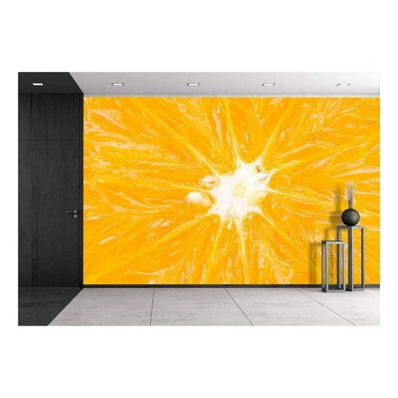 wall26 - Close Up Orange Fruit Background - Removable Wall Mural | Self-Adhesive Large Wallpaper - 100x144 inches
