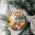 thumbnail image 3 of Hello Fall Alaskan Malamute Football Welcome Autumn with Leaves Pumpkins Ceramic Round Ornament Alaska Mal Dog Lovers Gifts Home Tree Decor - 00012, 3 of 5