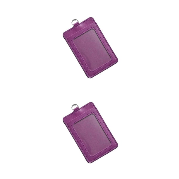 Inteprter 10 Uds. De portatarjetas de identificación, carcasa protectora informal, funda para tarjetas de autobús, Vertical/púrpura Vertical/Morado 2piezas