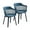 Blue, variant on Porthos Home Palmer Dining Chairs, Plastic Shell And Legs (Set Of 2)
