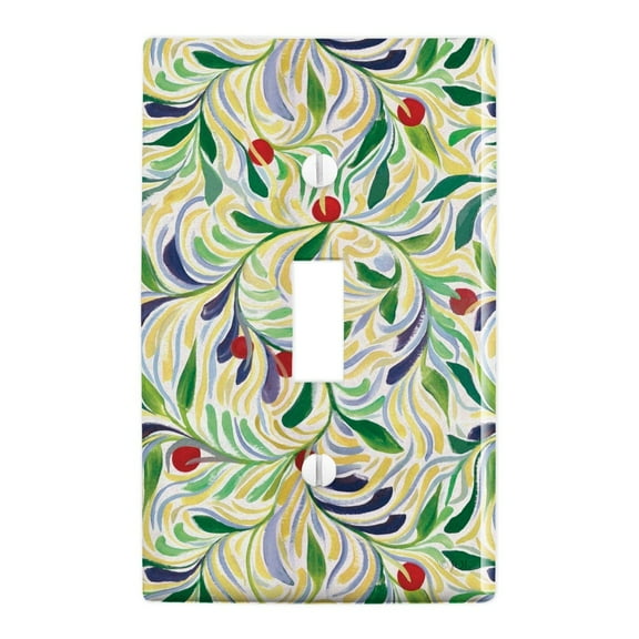 Fruity Vines Pattern Plastic Wall Decor Toggle Light Switch Plate Cover