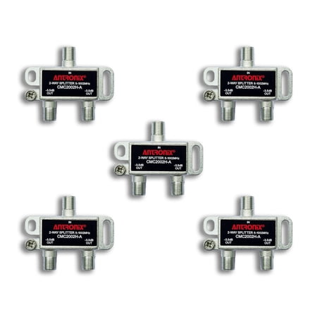 Antronix Digital Universal CMC2002H 2-Way-(5) Pack Horizontal Connection Splitter (2) -3.5db Ports 5-1002 MHz price history on PriceWatchPro
