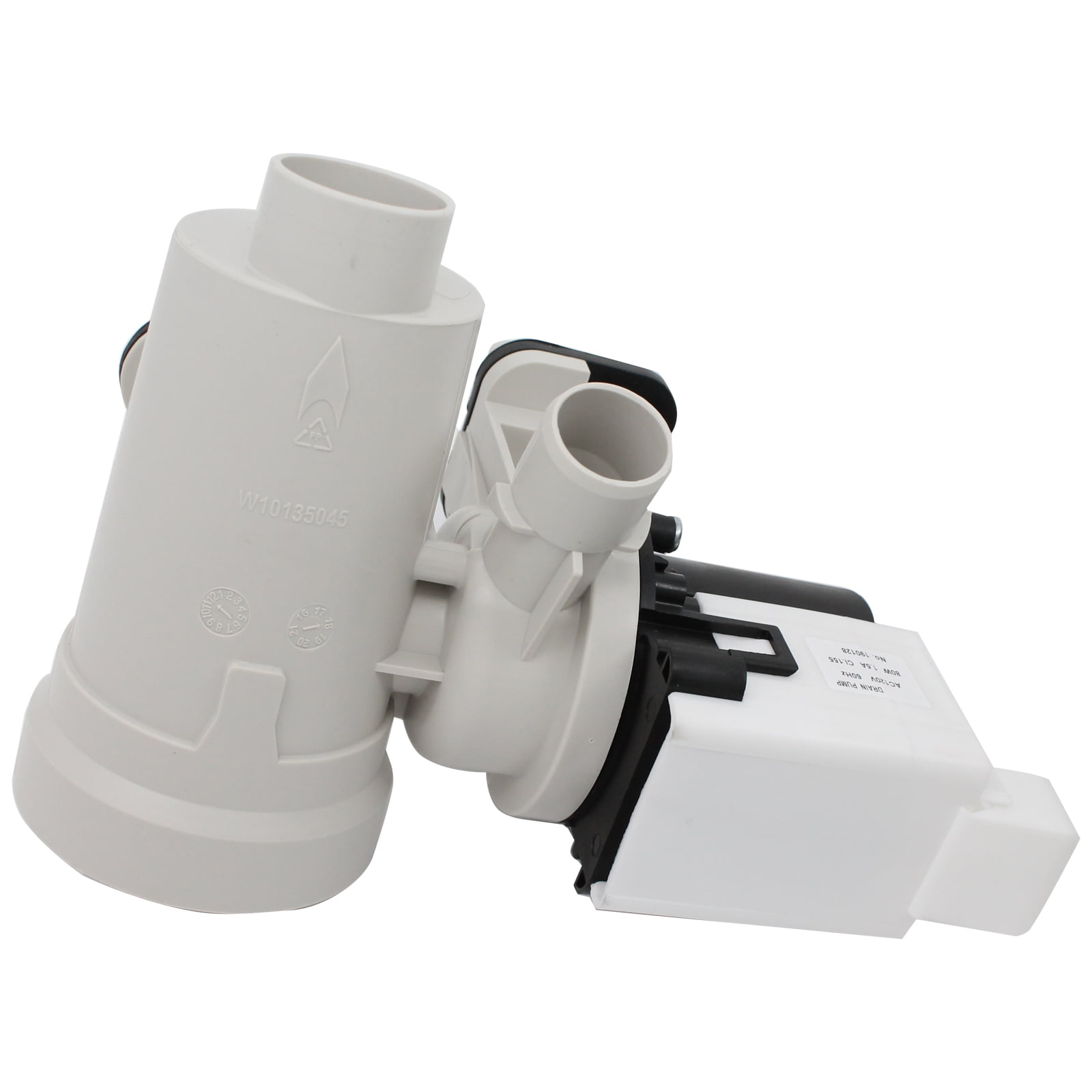 W10730972 Washer Drain Pump Motor Assembly Replacement for Whirlpool CGT8000AQ0 Washing Machine - Compatible with WPW10730972 850024 Water Pump Assembly - UpStart Components Brand