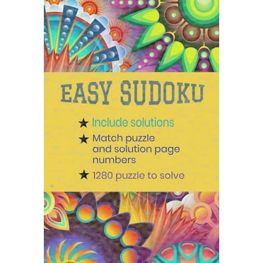 Easy Sudoku: Include Solution, Match Puzzle and Solution Pages Number: Brain Games for relax/include solution/1280 puzzles
