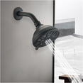 thumbnail image 3 of JERFIT 6-Spray High Pressure Matte Black Shower Head, 4 Inch ABS Rainfall Showerhead with Angle-Adjustable Mount, Clog-Resistant, Easy Installation, 3 of 7