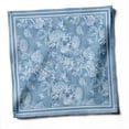thumbnail image 3 of Vargottam Designer Cotton Twill Napkins - Set of 12, 20-Inch, Blue Color Floral Design, Durable & Absorbent Cloth Napkins for Dining, Parties, and Home Decor - Machine Washable, 3 of 8