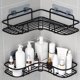 thumbnail image 4 of 1pc Bathroom Punch-free Corner Wall Hanging Rack Triangle Rack Placement Storage Rack (Contains Two Patches) 14.17inch*10.24inch, 4 of 4