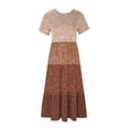 thumbnail image 4 of Mefallenssiah Robe Imprimée à Manches Courtes et Col Rond pour Femmes, 4 of 5