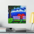 thumbnail image 3 of Lovers' Embrace Bench - Canvas, 3 of 10
